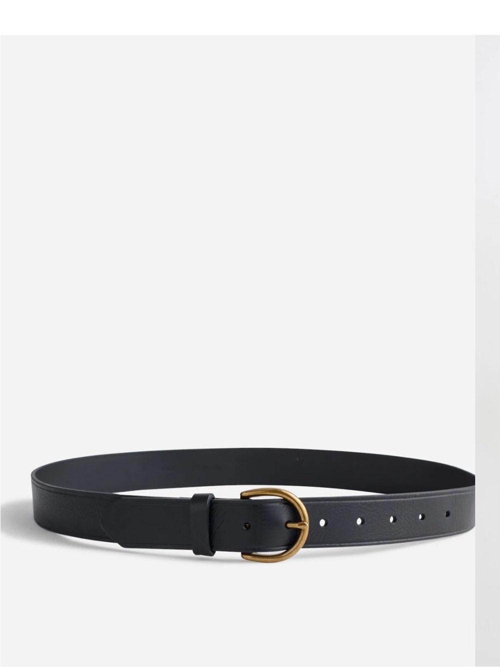 Medium Perfect Leather Belt Black
